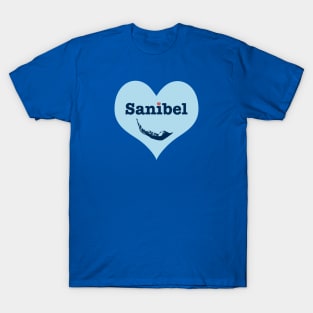 Sanibel Island Blue Heart T-Shirt